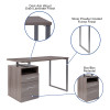 Flash Furniture Harwood Light Ash 2 Drawer Desk, Model# NAN-JN-2634-GG 4