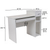 Flash Furniture Highland Park White Desk with Shelves, Model# NAN-NJ-HD3518-W-GG 3