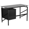 Flash Furniture Black Glass 2 Drawer Desk, Model# NAN-WK-036-GG 4