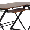 Flash Furniture Teakwood L-Shape Keyboard Desk, Model# NAN-WK-109-GG 6