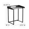 Flash Furniture Glass Raised Border Desk, Model# NAN-YLCD1233-GG 4