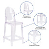 Flash Furniture Oval Back Ghost Counter Stool, Model# OW-GHOSTBACK-24-GG 3