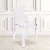 Flash Furniture Clear Square Back Ghost Chair, Model# OW-SQUAREBACK-18-GG 2