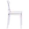 Flash Furniture Clear Tear Back Ghost Chair, Model# OW-TEARBACK-18-GG 4