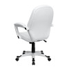 Flash Furniture White Mid-Back Leather Chair, Model# QD-5058M-WHITE-GG 3