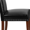 Flash Furniture HERCULES Hampton Hill Series Black Leather Parsons Chair, Model# QY-A13-9349-BK-GG 5