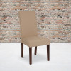 Flash Furniture Greenwich Series Beige Fabric Parsons Chair, Model# QY-A37-9061-BGE-GG 2