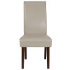 Flash Furniture Greenwich Series Beige Leather Parsons Chair, Model# QY-A37-9061-BGL-GG 4