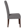 Flash Furniture Greenwich Series Lt Gray Fabric Parsons Chair, Model# QY-A37-9061-LGY-GG 4