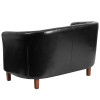 Flash Furniture HERCULES Colindale Series Black Leather Barrel Loveseat, Model# QY-B16-2-HY-9030-8-BK-GG 2