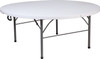 Flash Furniture 71RD White Plastic Fold Table, Model# RB-183RFH-GG