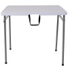 Flash Furniture 34SQ White Plastic Fold Table, Model# RB-3434FH-GG 3