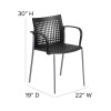 Flash Furniture HERCULES Series Black Plastic Stack Chair, Model# RUT-1-BK-GG 4