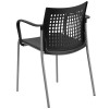 Flash Furniture HERCULES Series Black Plastic Stack Chair, Model# RUT-1-BK-GG 5