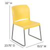 Flash Furniture HERCULES Series Yellow Plastic Stack Chair, Model# RUT-238A-YL-GG 4