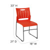 Flash Furniture HERCULES Series Orange Plastic Stack Chair, Model# RUT-2-OR-GG 4