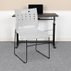 Flash Furniture HERCULES Series White Plastic Stack Chair, Model# RUT-2-WH-GG 2