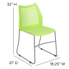 Flash Furniture HERCULES Series Green Plastic Stack Chair, Model# RUT-498A-GN-GG 4