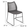 Flash Furniture HERCULES Series Gray Plastic Stack Chair, Model# RUT-498A-GY-GG 4