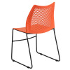 Flash Furniture HERCULES Series Orange Plastic Stack Chair, Model# RUT-498A-ORANGE-GG 5