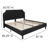 Flash Furniture Brighton King Platform Bed-Black, Model# SL-BK4-K-BK-GG 4