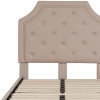 Flash Furniture Brighton Twin Platform Bed-Beige, Model# SL-BK4-T-B-GG 7