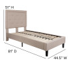 Flash Furniture Roxbury Twin Platform Bed-Beige, Model# SL-BK5-T-B-GG 3