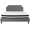 Flash Furniture Brighton King Platform Bed Set-Gray, Model# SL-BM-12-GG 4