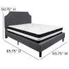 Flash Furniture Brighton Queen Platform Bed Set-Gray, Model# SL-BM-15-GG 3
