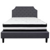 Flash Furniture Brighton Queen Platform Bed Set-Gray, Model# SL-BM-15-GG 4