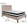 Flash Furniture Roxbury Full Platform Bed Set-Beige, Model# SL-BM-18-GG 3