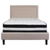 Flash Furniture Roxbury Full Platform Bed Set-Beige, Model# SL-BM-18-GG 4
