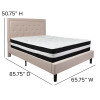 Flash Furniture Roxbury Queen Platform Bed Set-Beige, Model# SL-BM-19-GG 3