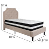 Flash Furniture Brighton Twin Platform Bed Set-Beige, Model# SL-BM-1-GG 3