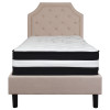 Flash Furniture Brighton Twin Platform Bed Set-Beige, Model# SL-BM-1-GG 4