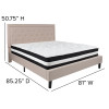 Flash Furniture Roxbury King Platform Bed Set-Beige, Model# SL-BM-20-GG 3