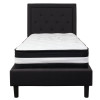 Flash Furniture Roxbury Twin Platform Bed Set-Black, Model# SL-BM-21-GG 4