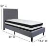 Flash Furniture Roxbury Twin Platform Bed Set-Gray, Model# SL-BM-25-GG 3