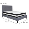 Flash Furniture Roxbury Full Platform Bed Set-Gray, Model# SL-BM-26-GG 3