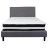 Flash Furniture Roxbury Queen Platform Bed Set-Gray, Model# SL-BM-27-GG 4