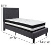 Flash Furniture Roxbury Twin Platform Bed Set-Gray, Model# SL-BM-29-GG 3