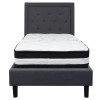 Flash Furniture Roxbury Twin Platform Bed Set-Gray, Model# SL-BM-29-GG 4