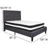 Flash Furniture Roxbury Full Platform Bed Set-Gray, Model# SL-BM-30-GG 3
