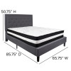 Flash Furniture Roxbury Queen Platform Bed Set-Gray, Model# SL-BM-31-GG 3