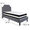Flash Furniture Brighton Twin Platform Bed Set-Gray, Model# SL-BM-9-GG 3