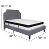 Flash Furniture Brighton Full Platform Bed Set-Gray, Model# SL-BMF-10-GG 3