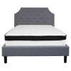 Flash Furniture Brighton Full Platform Bed Set-Gray, Model# SL-BMF-10-GG 4