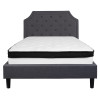 Flash Furniture Brighton Full Platform Bed Set-Gray, Model# SL-BMF-14-GG 4
