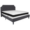 Flash Furniture Brighton King Platform Bed Set-Gray, Model# SL-BMF-16-GG