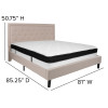 Flash Furniture Roxbury King Platform Bed Set-Beige, Model# SL-BMF-20-GG 3